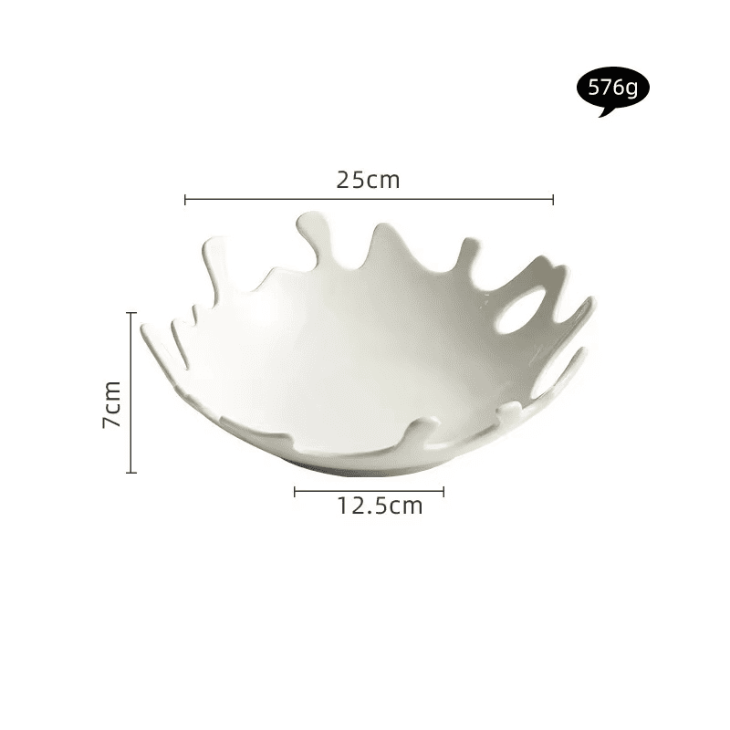 Saladeira Prato de Cerâmica Irregular Mesa Posta Casa & Coza