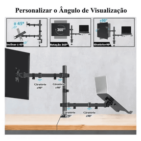 Suporte Monitor e Notebook Articulado para Mesa Casa & Coza