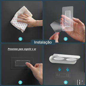 Suporte para Secador de Cabelo Suporte de Parede Casa & Coza