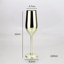 Taça de Champanhe Espumante Colorida Inox Bar em Casa