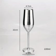 Taça de Champanhe Espumante Colorida Inox Bar em Casa
