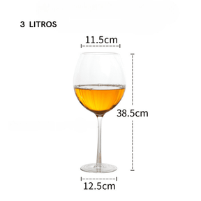 Taça de Vinho Cristal Gigante 3 Litros Bar em Casa Casa & Coza