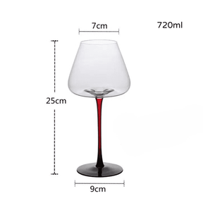 Taça de Vinho Cristal Haste Vermelha Bar em Casa Casa & Coza