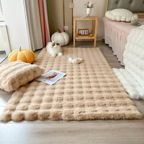 Tapete Para Sala Peludo Quarto Pelúcia Antiderrapante Casa & Coza