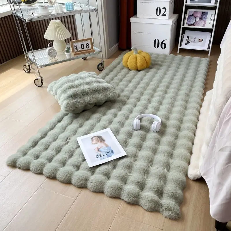 Tapete Para Sala Peludo Quarto Pelúcia Antiderrapante Casa & Coza