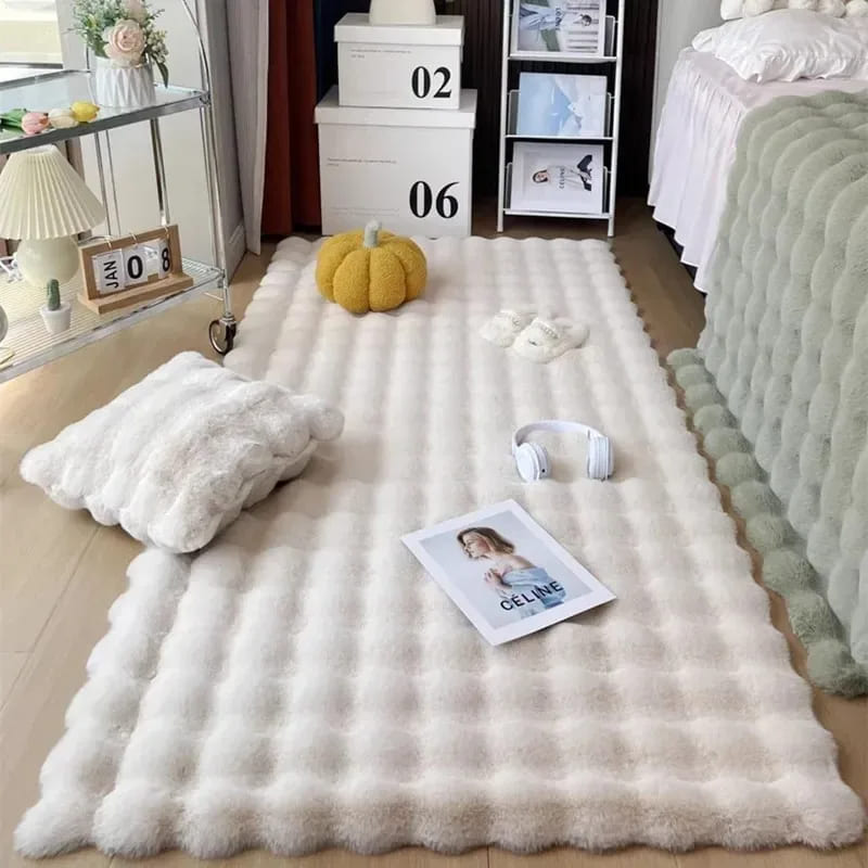 Tapete Para Sala Peludo Quarto Pelúcia Antiderrapante Casa & Coza