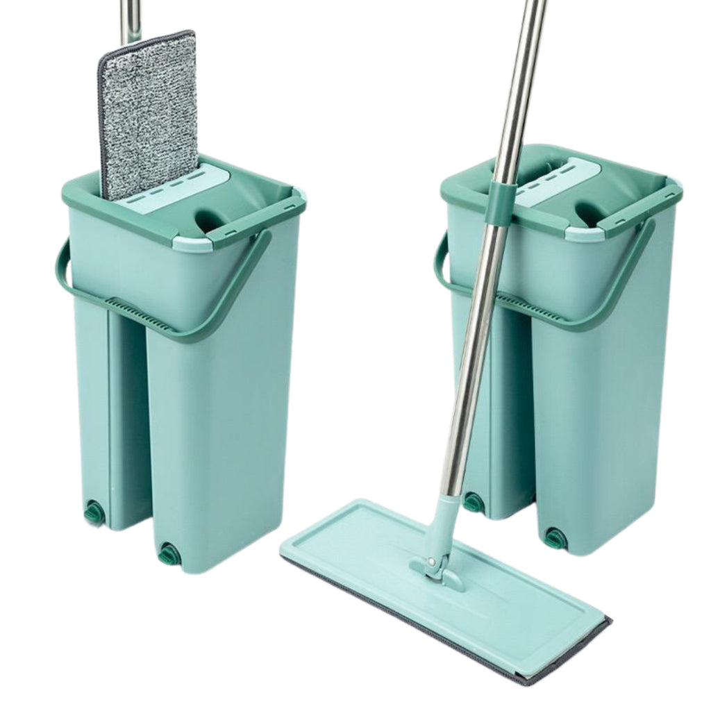 Flat Mop 2 Refis Esfregão Com Balde  - Casa & Coza
