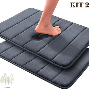 Kit 2 Tapete de Banheiro Antiderrapante Soft Macio Luxo 60x40 - Casa & Coza