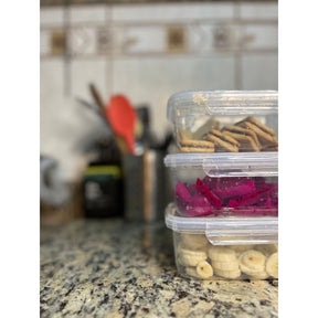 Kit 12 Potes para Marmitas Fitness 750 ml com trava, livre BPA - Casa e Coza