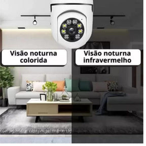 Kit Câmera Segurança Prova D'água Infravermelho Lâmpada Sem Fio - Casa e Coza