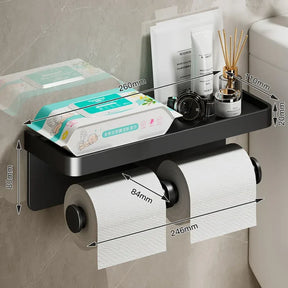 Suporte de Papel Higiênico com Apoio de Celular - Casa & Coza