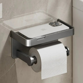 Suporte de Papel Higiênico com Apoio de Celular - Casa & Coza