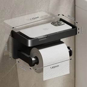 Suporte de Papel Higiênico com Apoio de Celular - Casa & Coza