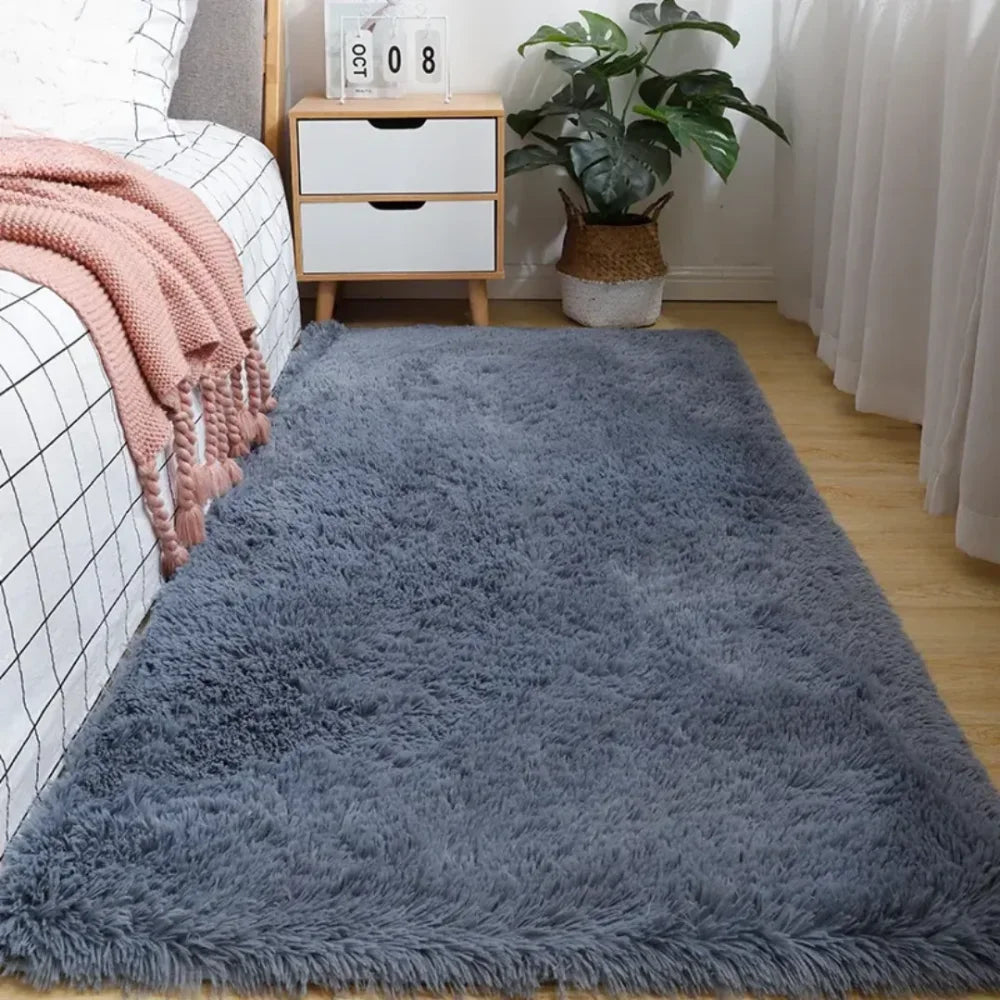 Tapete de Pelúcia para Quarto Antiderrapante - Casa & Coza